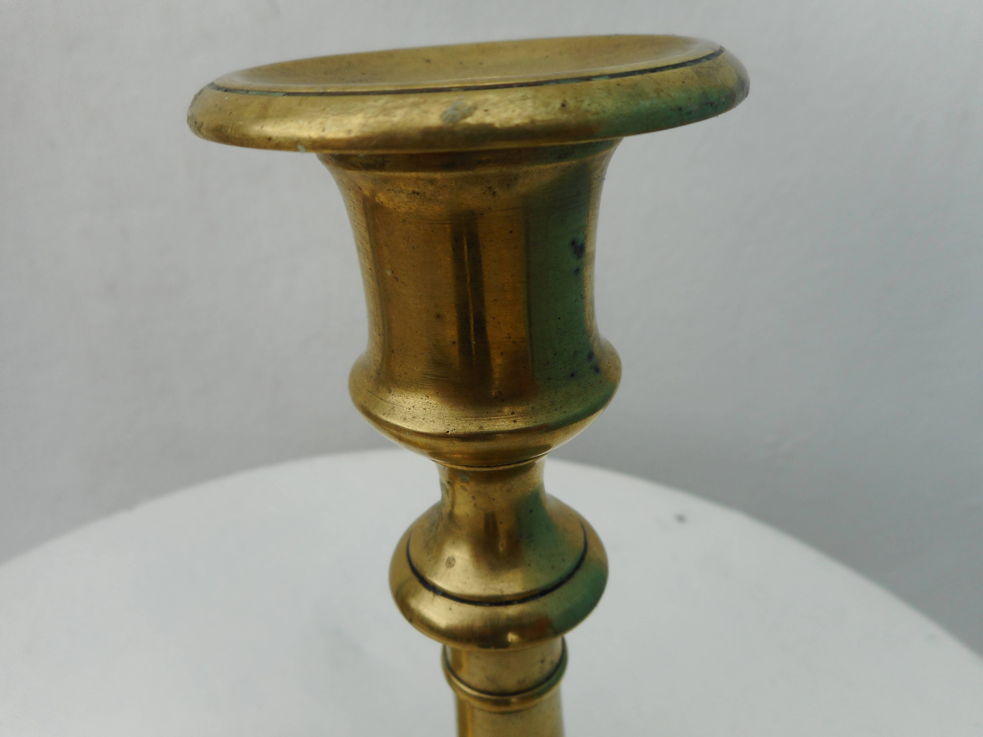 Pair of brass candlesticks