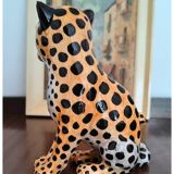 Léopard en céramique