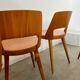 Lot of 7 old Baumann Mondor low back wooden chairs design 60s vintage