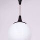 Mid-Century Chandelier in Chromed Steel and Opaline Glass, Czech, 1950s