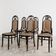 Ensemble de salle à manger 6 chaises vintage années 50, Sautto & Liberale