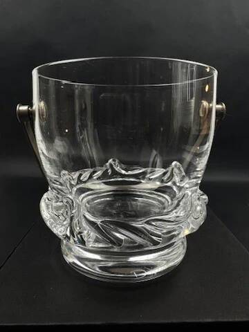 Daum France Sorcy model ice bucket in clear crystal