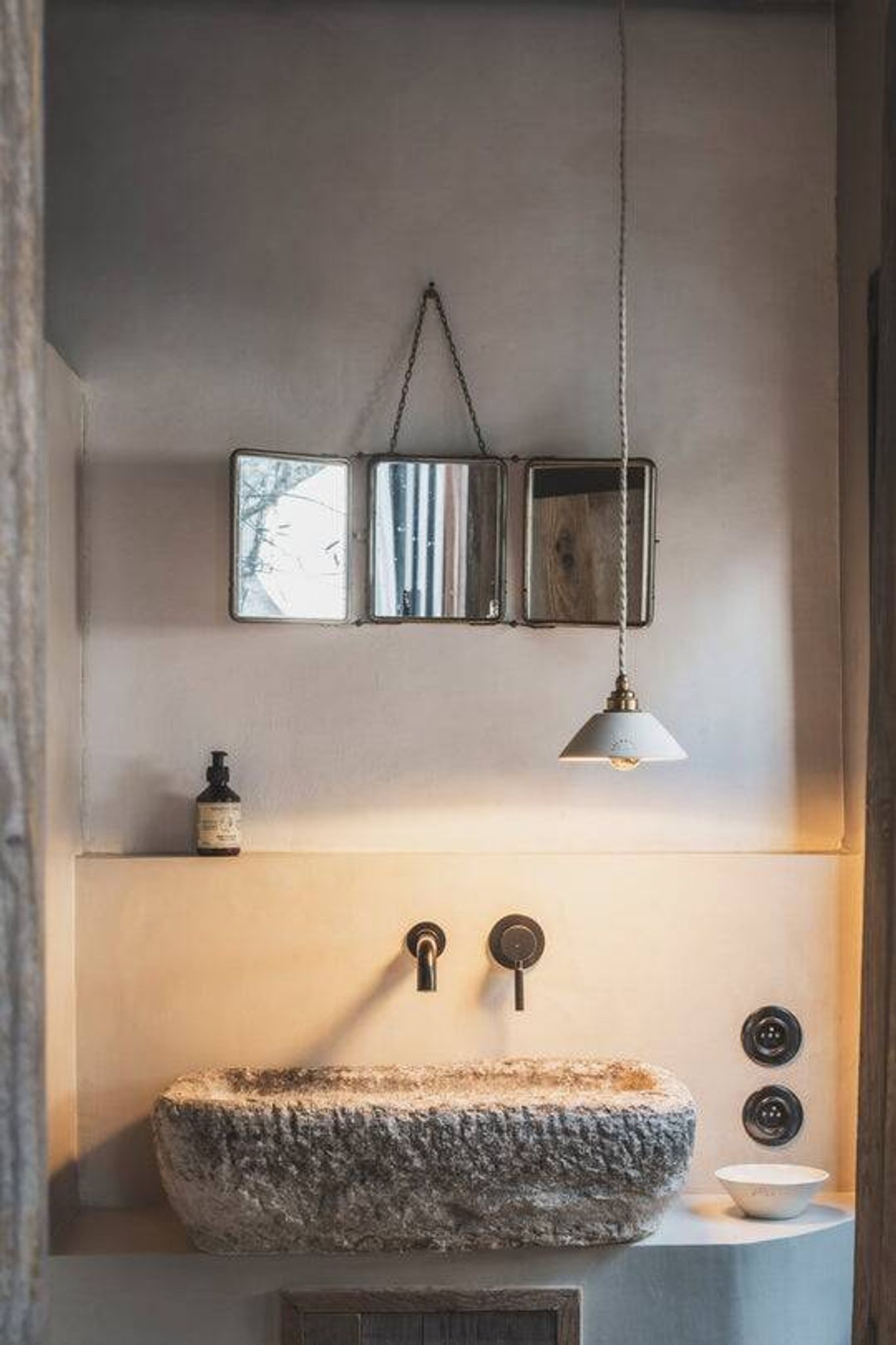 PITCHOUN - White terracotta - Pendant light