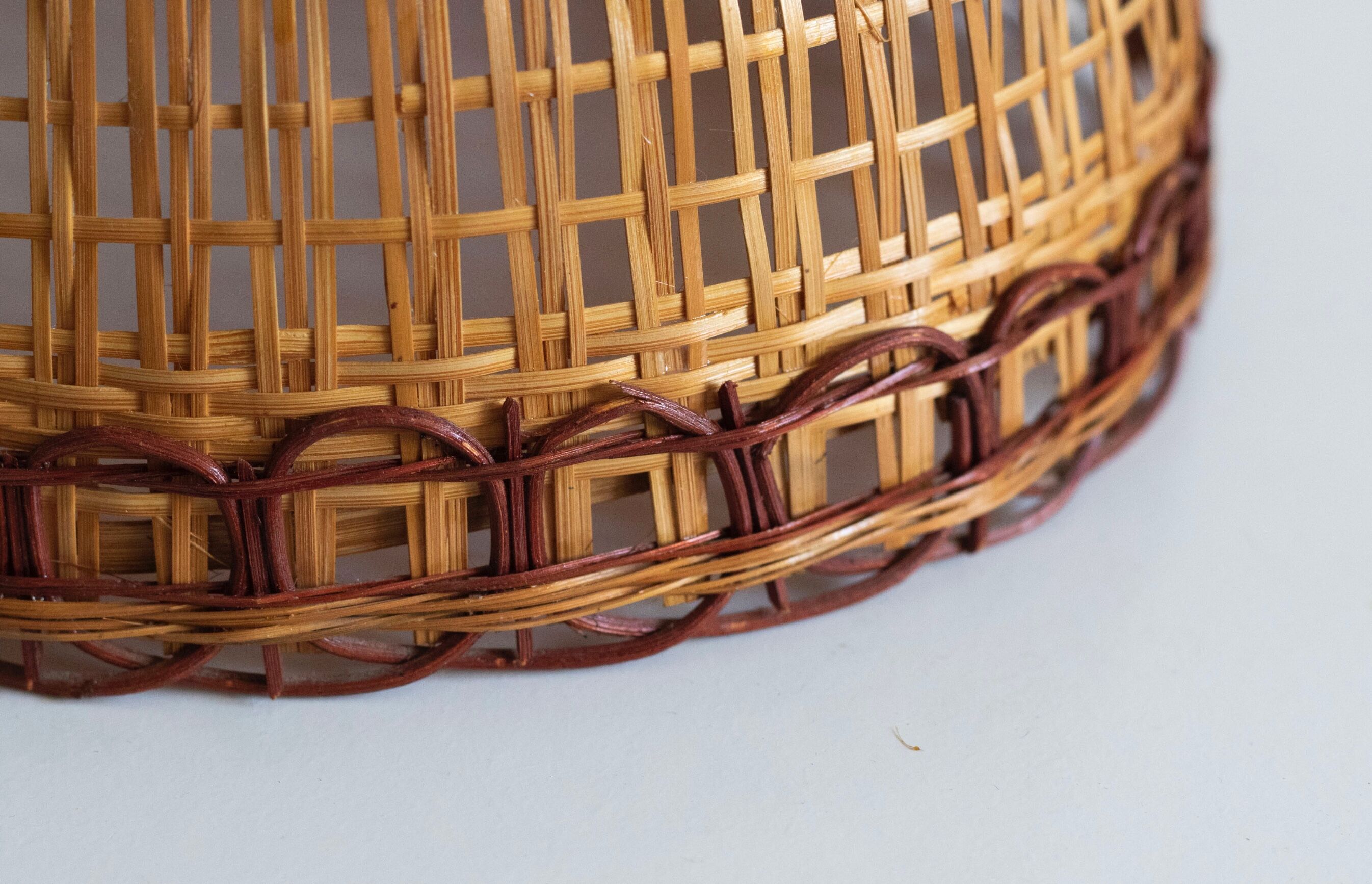 Vintage wicker pendant lamp