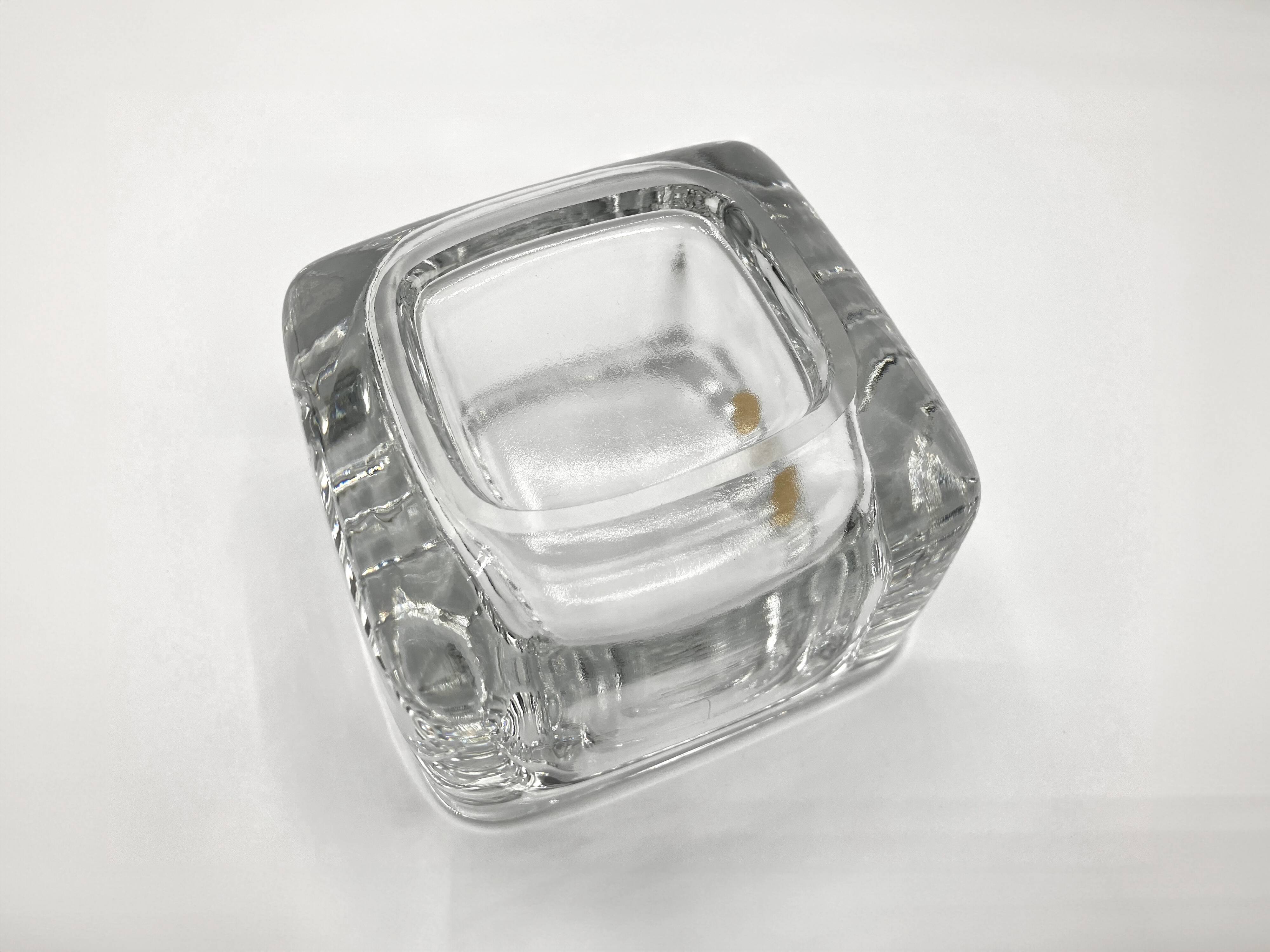 SKLO UNION Ashtray with pestle • 1960 • Czechoslovakia • Pressed glass