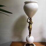 Marble and brass lamp