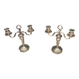 Silver candle holders