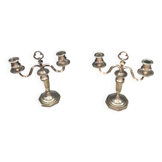 Silver candle holders