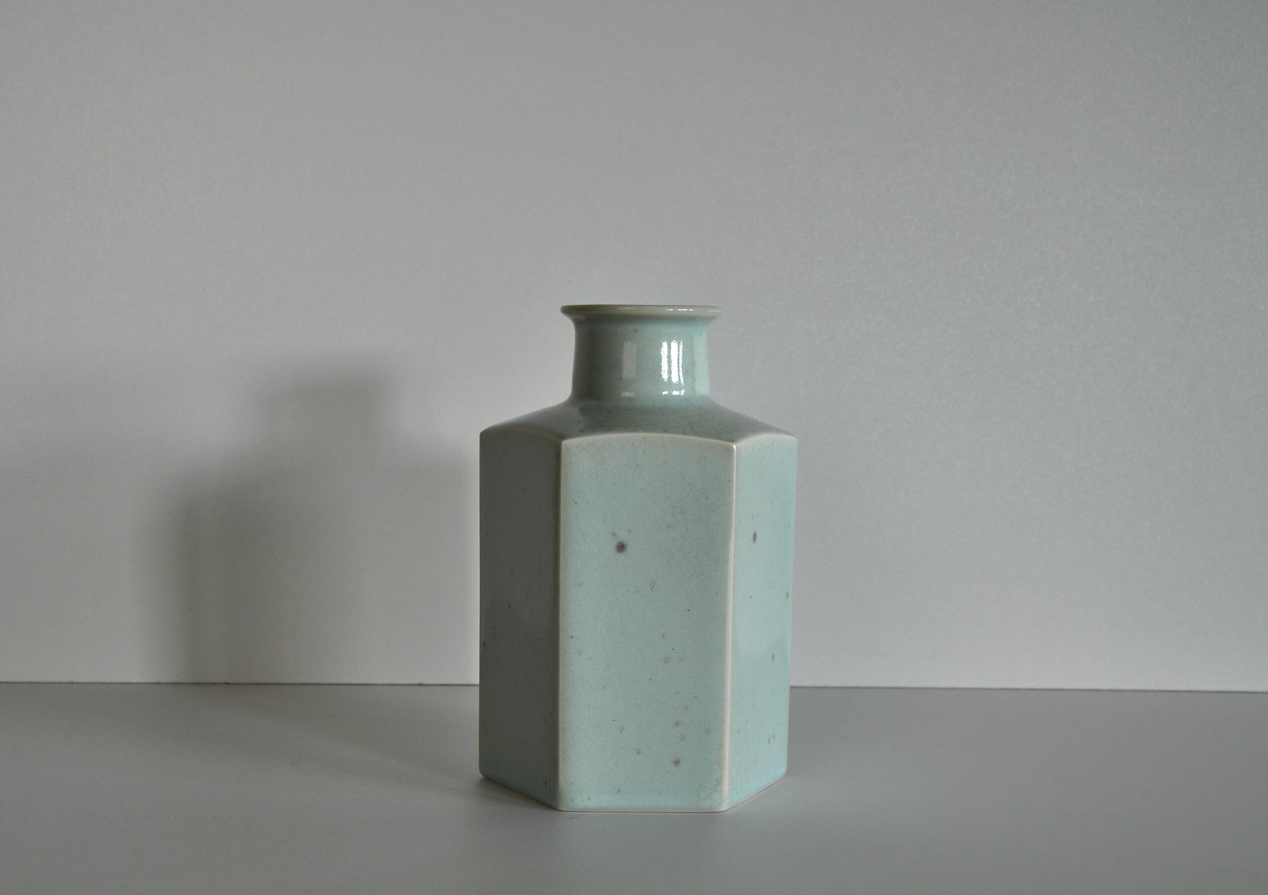 Mint Green Celadon Glazed Vase by Eslau, Denmark 1950-60s