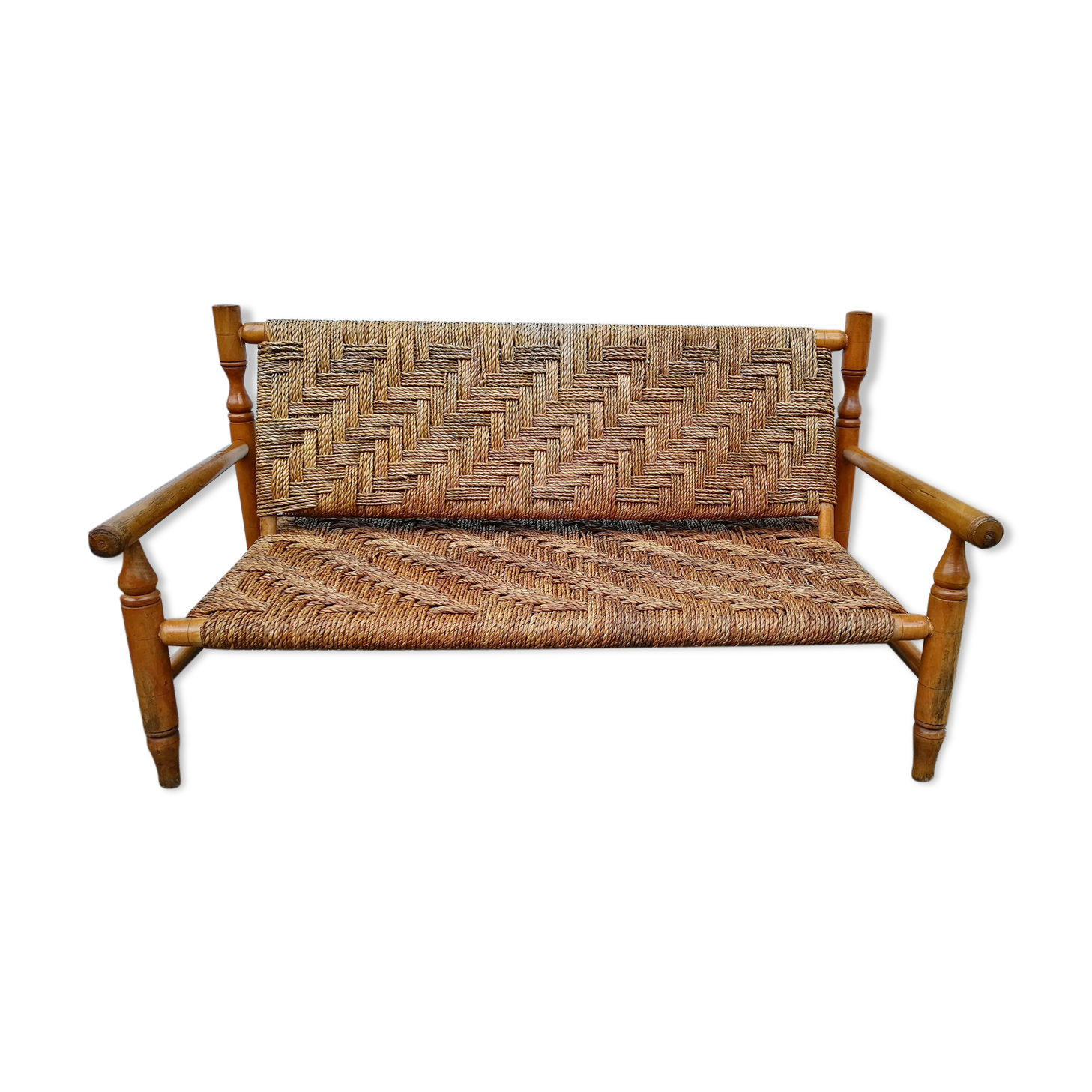 Wooden sofa and rope 50s