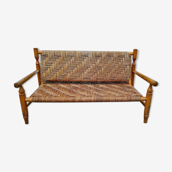 Wooden sofa and rope 50s