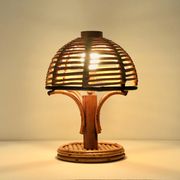 Rattan table lamp, Italy 60s