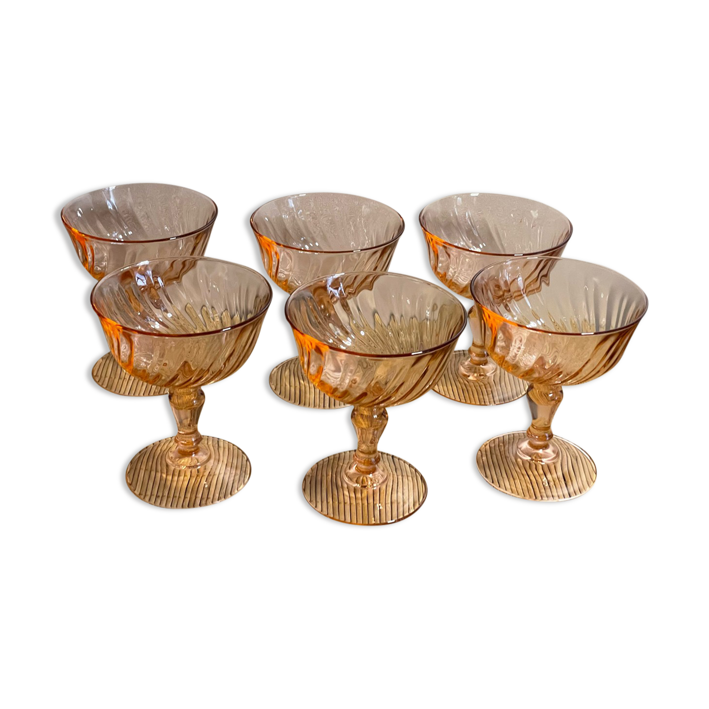 6 Rosaline champagne glasses