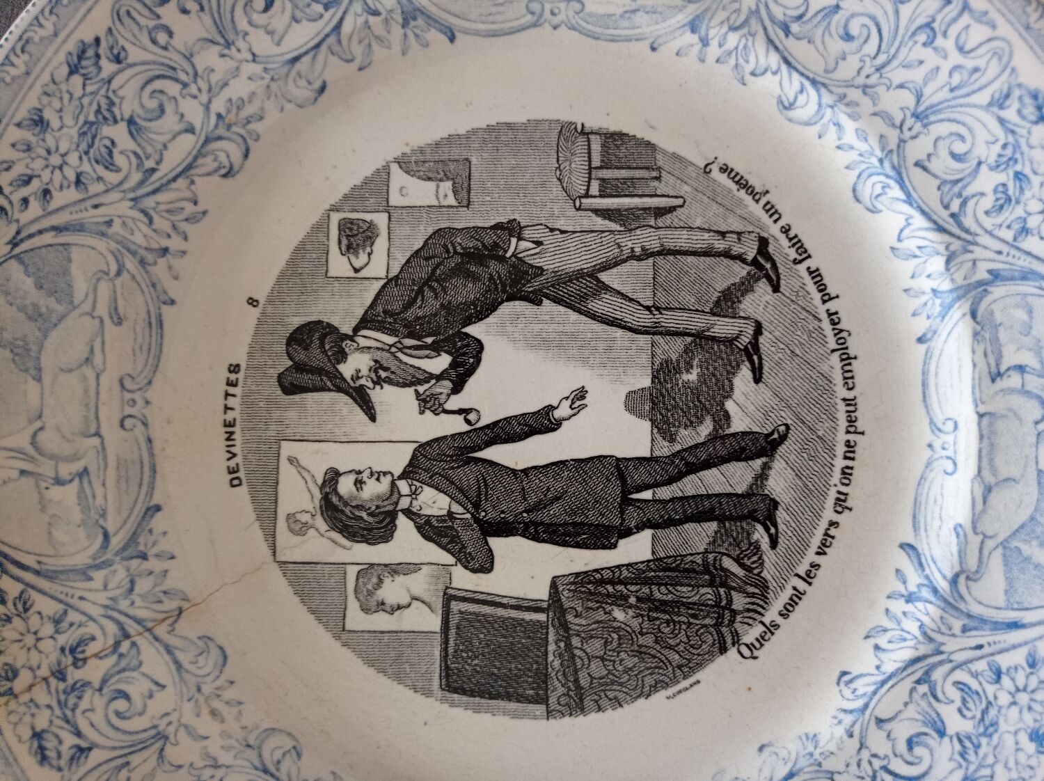 Dessert plate Digoin & Sarreguemines