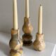 Onyx candlestick trio - circa 1970