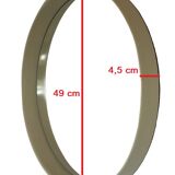 Vintage pop round mirror 1970s 49x49cm