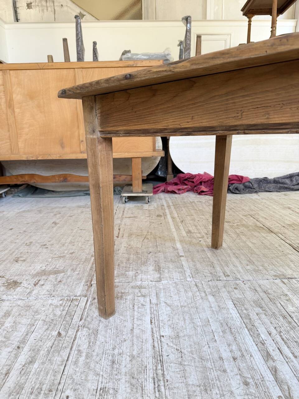 50s pine and oak farmhouse table 2.5m