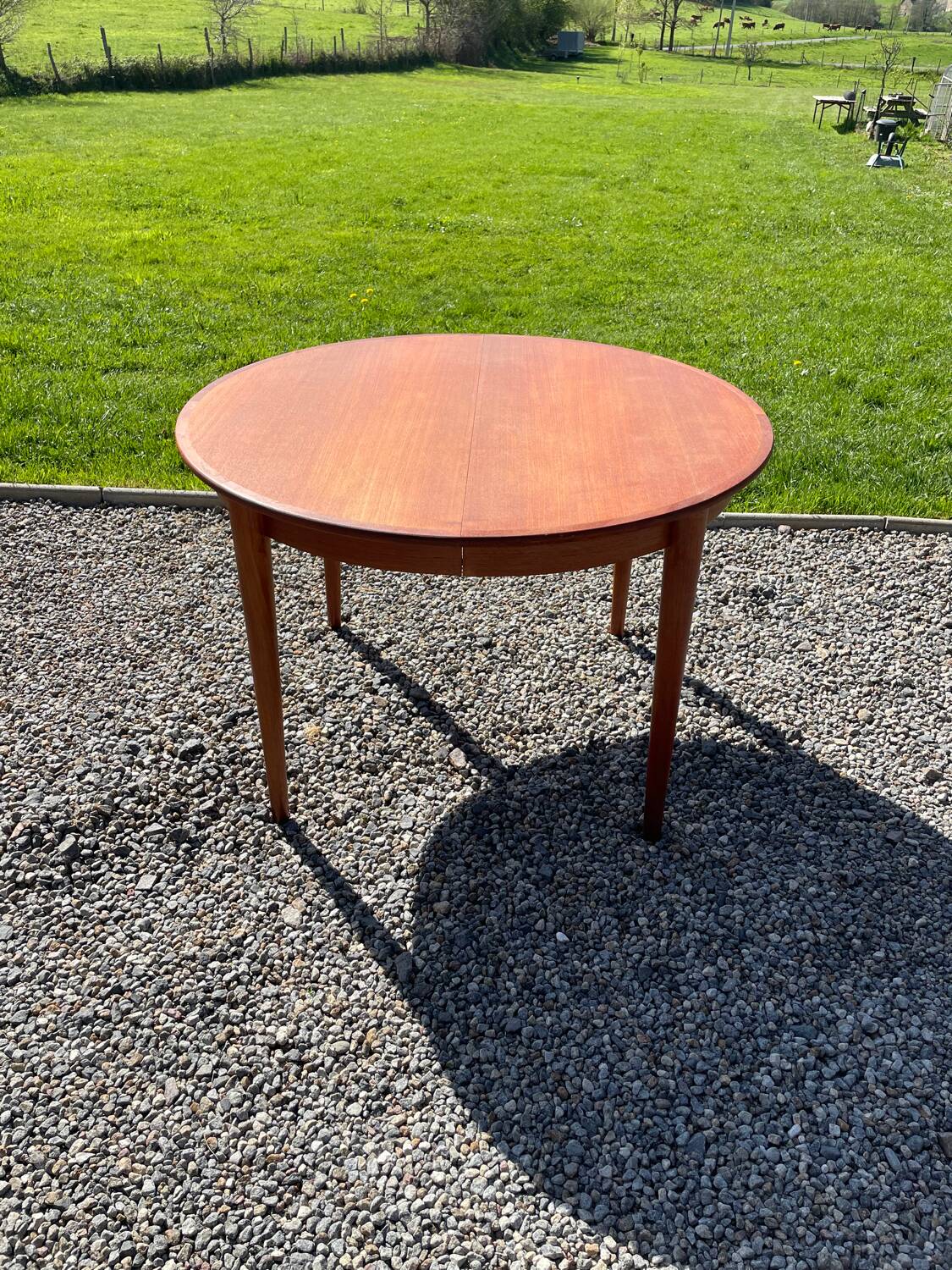 Vintage Danish Round Teak Table
