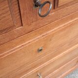 Commode coiffeuse chêne et marbre