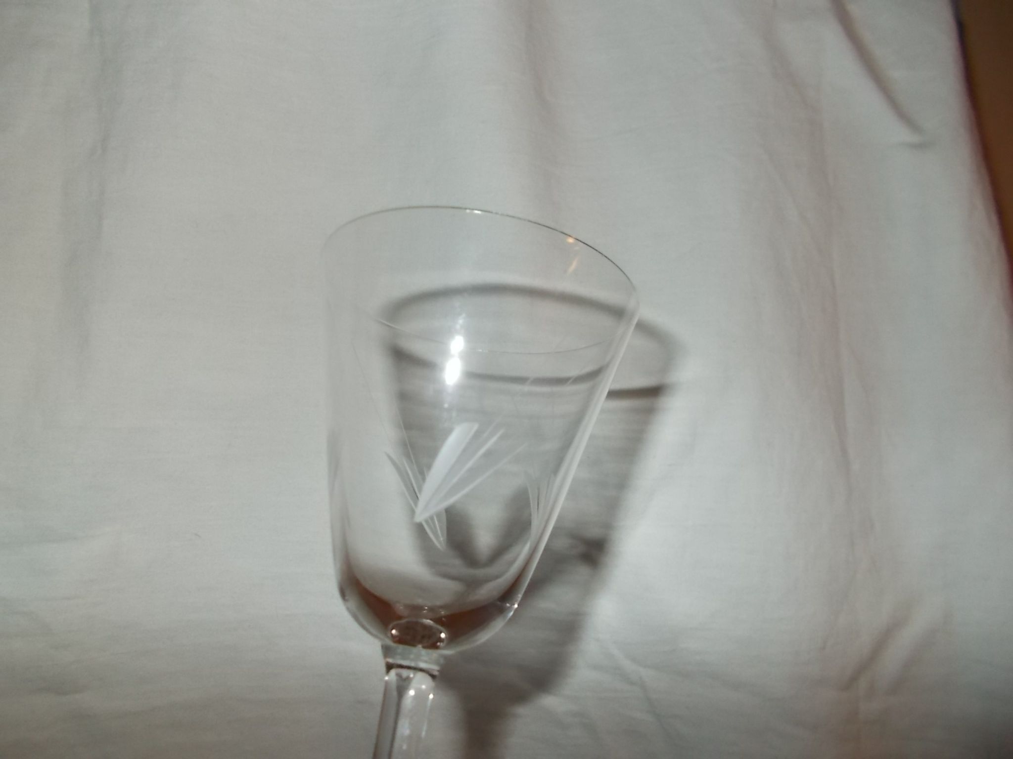 Lot of 8 antique wine glasses.