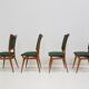 Set of 8 vintage wooden chairs, Italian design of the years 1960/70