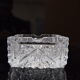 Pair of ashtrays, cut crystal glass, bohemia in the 1960's