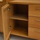 Large brustalist oak sideboard, Belgium.
