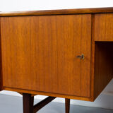 Freestanding vintage teak desk 1960s