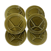 Set of 6 sarreguemines fondue plates