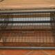 Banc en fer et bois avec des bacs de rangement