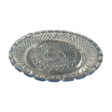 Flat ramequin in chiseled glass