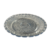 Flat ramequin in chiseled glass