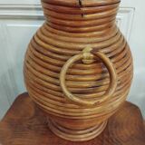 Handcrafted rattan amphora
