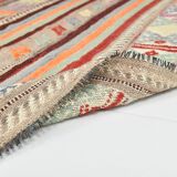 Muticolor Turkish Vintage Kilim Rug, 161x206Cm