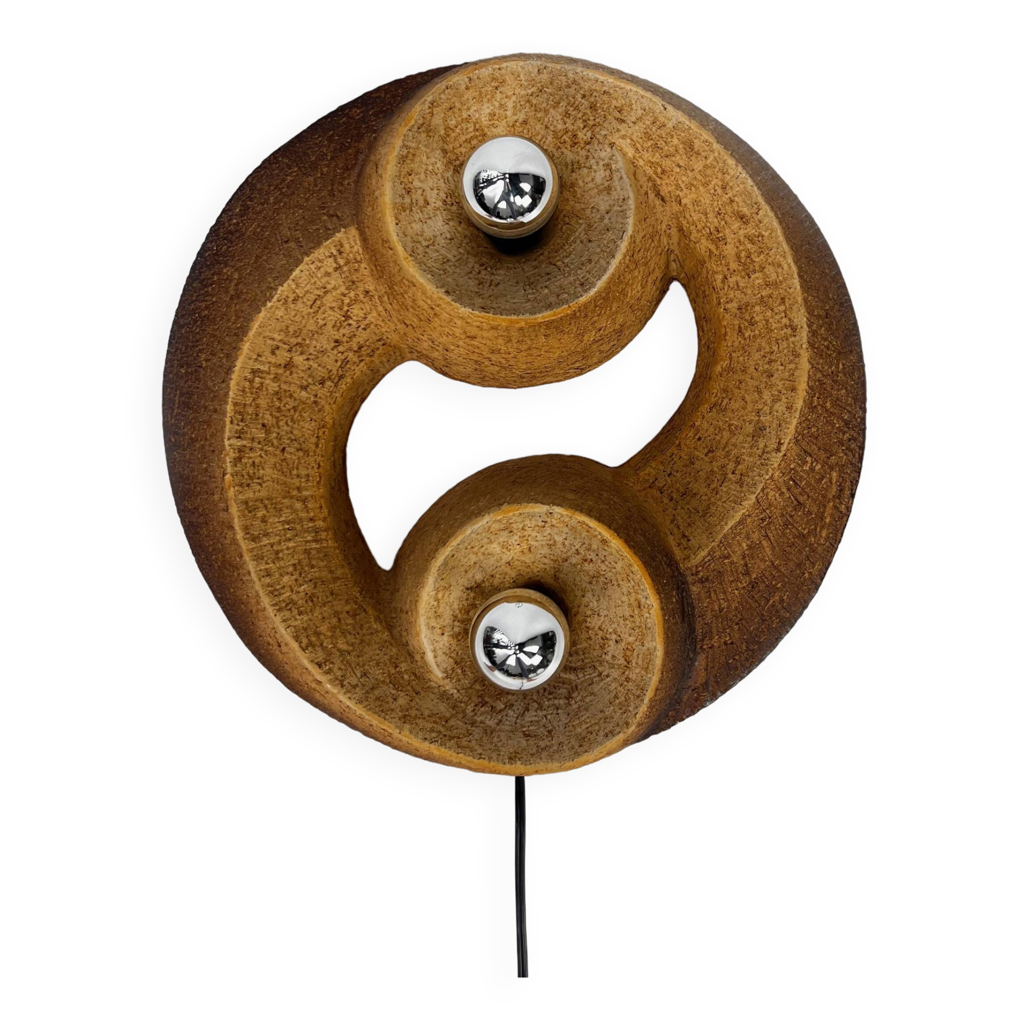 Mid Century Brutalist Ceramic Wall Lamp, 1960s