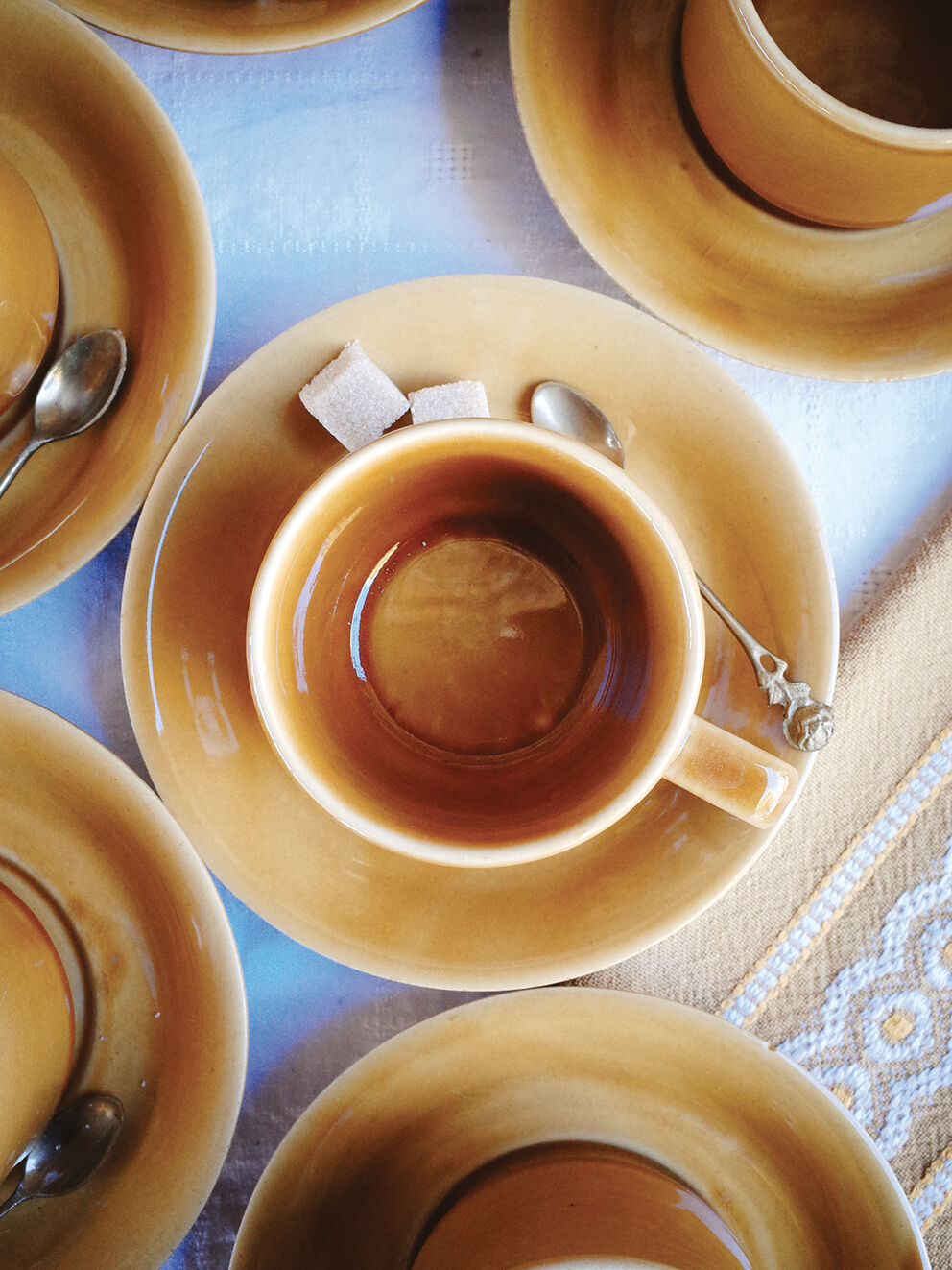 Set of 6 tea cups / glazed ceramic coffee
