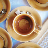 Set of 6 tea cups / glazed ceramic coffee