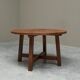 Dining table or Spanish centre table in solid wood and wrought iron from the mid-20th century.
