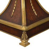 Early XXth century rosewood and brass floor lamp