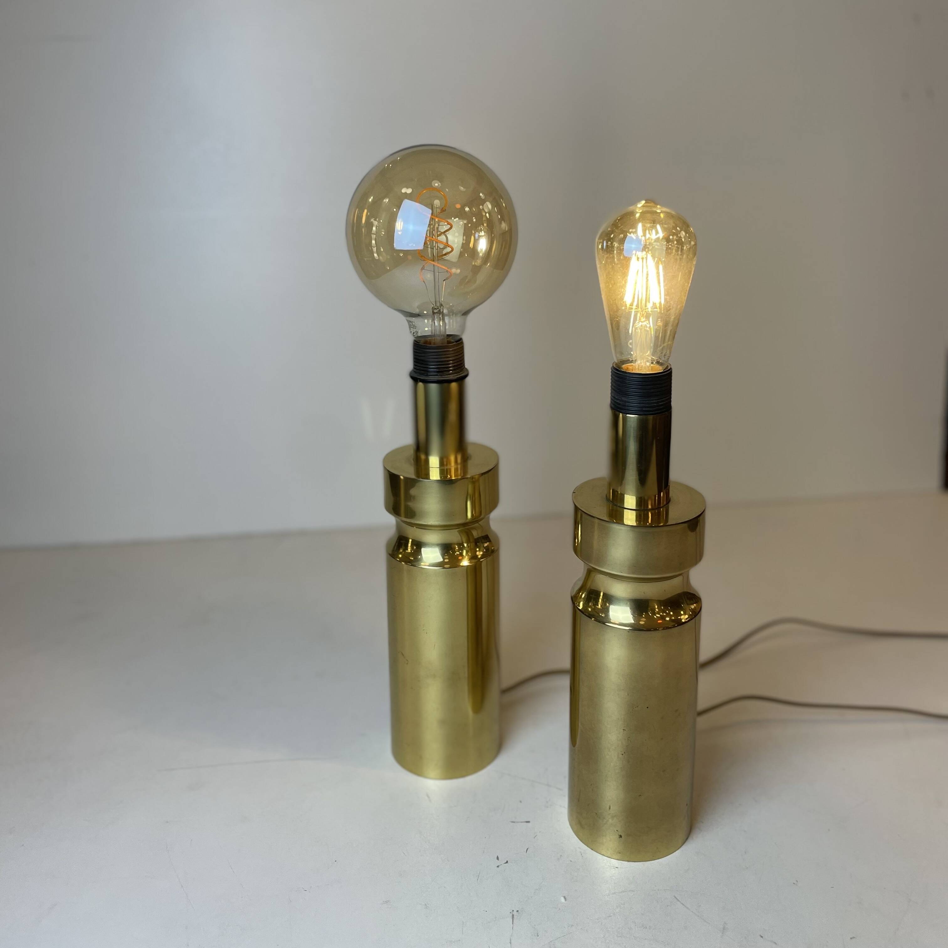 Pair of Brass Table Lamp, 1970~80s