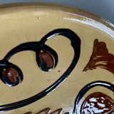 Large decorative abstract terracotta plate