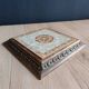 Old Italian Ceramic Trivet and Wooden Frame