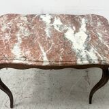 Louis XV mid-table in oak and marble, 18th century.