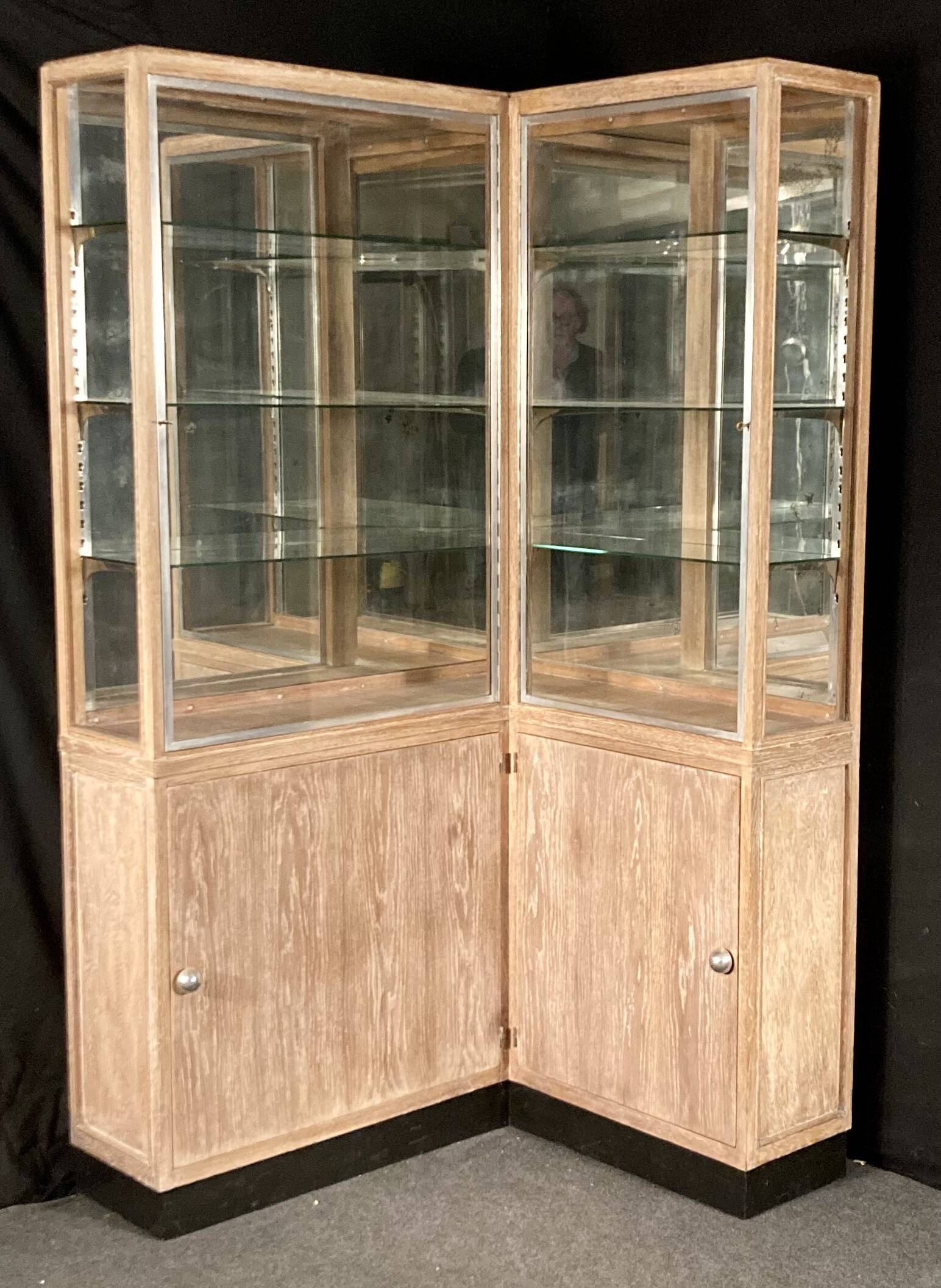 Art Deco corner display cabinet