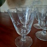 Lot de 6 verres gravés anciens
