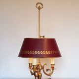 3 Empire-style fire lamp. In gilded bronze, metallic lampshade. Perfect condition.