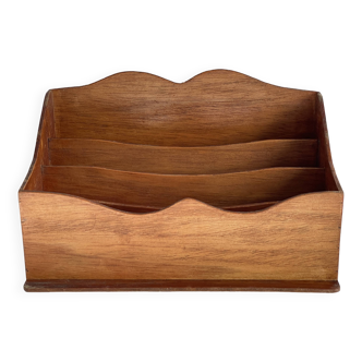Vintage wooden office mail holder