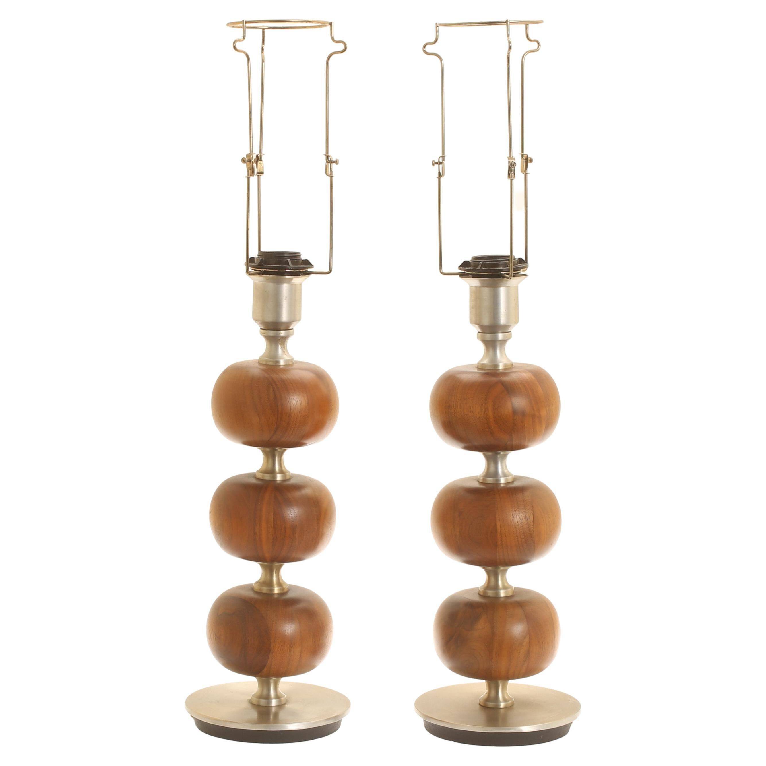 Pair of desk lamps by Henrik Blomqvist for Ab Stilarmatur, Tranas, Sweden, 1960.