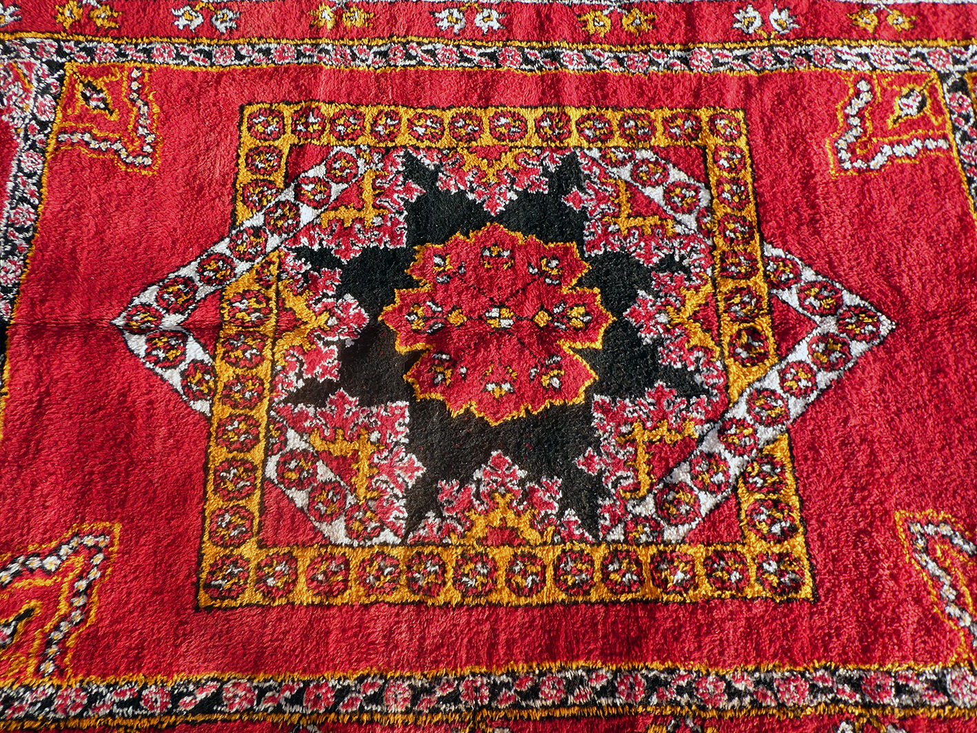 Vintage Moroccan Berber carpet Boujaad by Khenifra XXL 352x174 cm