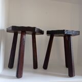 Set of 2 tripod stools